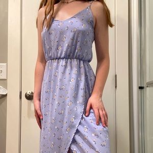 high low purple dress